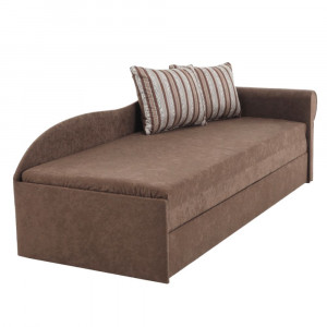 Colţar extensibil, 78x197x75 cm maro cu perne cu model, dreapta - TP8018043 - Img 11