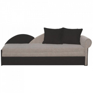 Colţar extensibil, dreapta, 197x78x75 cm gri și negru - TP62052 - Img 5