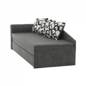 Colţar extensibil, model stânga, 197x78x75 cm, gri - TP74141 - Img 14