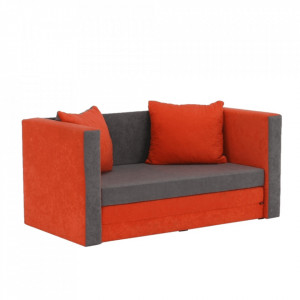 Colţar extensibil, portocaliu/gri, 135x61x71 cm - TP115243 - Img 11