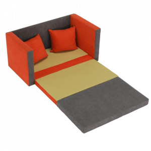 Colţar extensibil, portocaliu/gri, 135x61x71 cm - TP115243 - Img 13