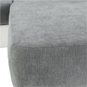 Colţar mic, piele ecologică alb/material textil gri, model dreapta, 260x86/106x168 cm - TP149896 - Img 13