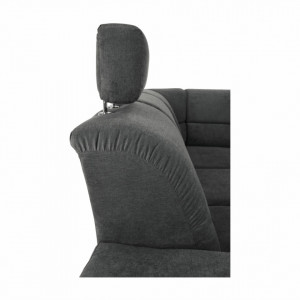Colţar, piele eco neagră/textil gri închis, stânga - TP149897 - Img 6