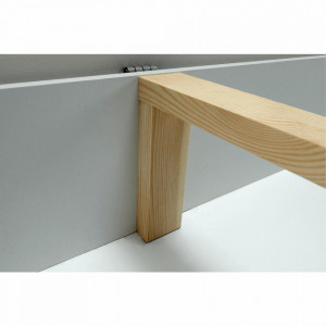 Colţar, piele ecologică/ alb/material gri melir, 300x215x72 cm - TP149894 - Img 18
