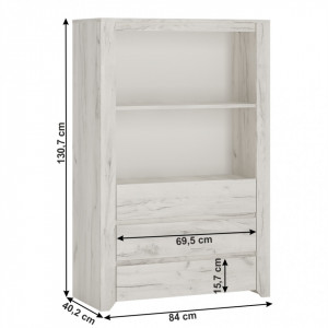 Comodă, 84x130,7x40,2 cm, alb craft - TP107265 - Img 4