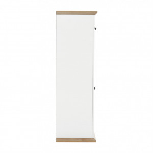 Comodă, alb și culoarea stejar, 85x40x130 cm - TP264793 - Img 11