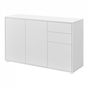 Comoda cu 3 usi si 2 sertare alb mat - P71488098 - Img 1