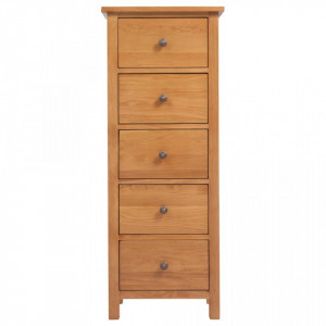Comodă înaltă cu sertare, 45x32x110 cm, lemn masiv stejar - V329924V