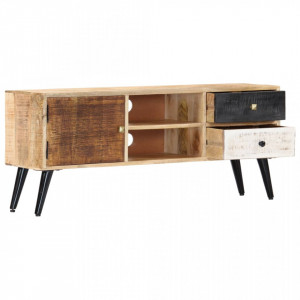 Comoda TV, 115x30x47 cm, lemn masiv de mango - V282878V - Img 4