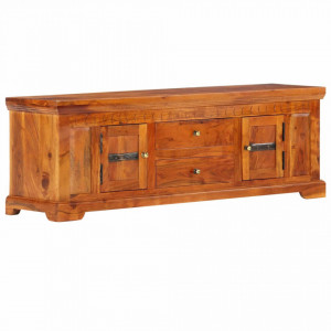 Comoda TV, 119 x 30 x 40 cm, lemn masiv de acacia - V247760V