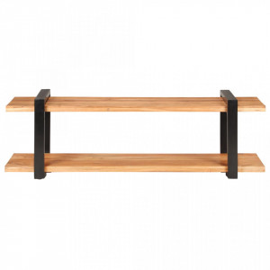 Comoda TV, 130 x 40 x 40 cm, lemn masiv de acacia - V320496V - Img 2