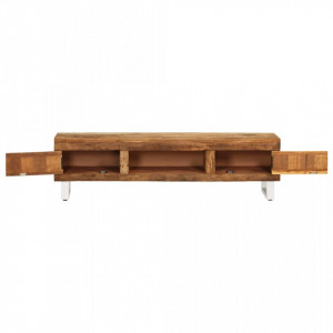 Comoda TV, 140 x 30 x 40 cm, lemn masiv reciclat - V246416V - Img 4
