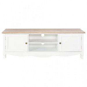 Comoda TV, alb, 120 x 30 x 40 cm, lemn - V249889V - Img 2