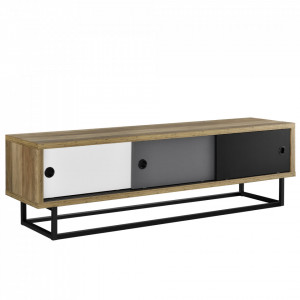 Comoda TV cu usi glisante, multicolor - P56251272 - Img 3