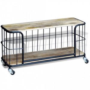 Comoda TV din lemn de mango 100x40x45 cm - V243301V - Img 3