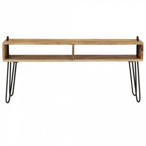 Comoda TV din lemn masiv de mango, 110 x 35 x 45 cm - V246021V - Img 3