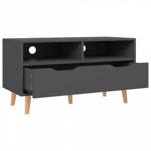 Comodă TV, gri, 90x40x48,5 cm, lemn prelucrat - V326779V - Img 4