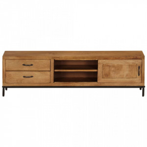 Comoda TV, lemn masiv de mango, 140 x 30 x 40 cm - V246786V - Img 2