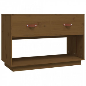 Comodă TV, maro miere, 90x40x60 cm, lemn masiv de pin - V821525V