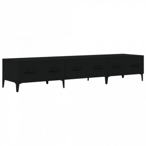 Comodă TV, negru, 150x34,5x30 cm, lemn prelucrat - V812646V - Img 1