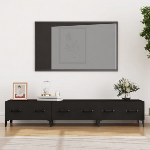 Comodă TV, negru, 150x34,5x30 cm, lemn prelucrat - V812646V - Img 2