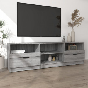Comodă TV, sonoma gri, 150x33,5x45 cm, lemn prelucrat - V817115V - Img 3