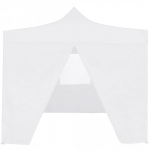 Cort de petrecere pliabil cu 4 pereți, alb, 2 x 2 m, oțel - V48888V