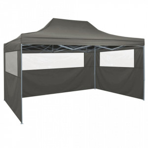 Cort pliabil pop up cu 4 pereți laterali, antracit, 3 x 4,5 m - V44970V - Img 4