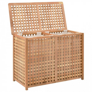 Coș de rufe, 87,5x46x67 cm, lemn masiv de nuc - V247604V