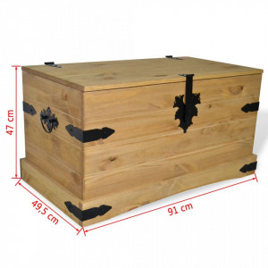 Cufar depozitare din pin mexican Corona Range 91 x 49,5 x 47 cm - V243747V - Img 4