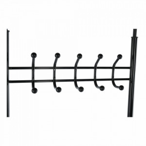 Cuier hol metalic, negru, 66x30x190 cm - TP234463 - Img 17