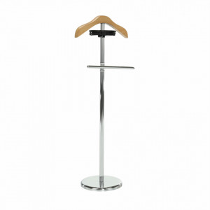Cuier, suport haine, 46x28x110 cm, argintiu şi maro - TP6062 - Img 9