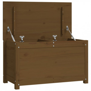 Cutie de depozitare, maro miere, 80x40x45,5 cm, lemn masiv pin - V823537V - Img 1
