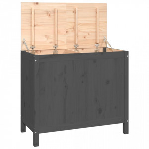 Cutie de rufe, gri, 88,5x44x76 cm, lemn masiv de pin - V823581V