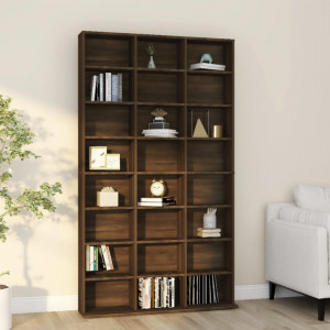 Dulap CD-uri, stejar maro, 102x23x177,5 cm, lemn prelucrat - V815092V - Img 2