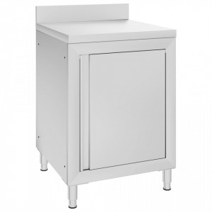 Dulap comercial cu blat de lucru, 60x60x96 cm, otel inoxidabil - V147229V - Img 1