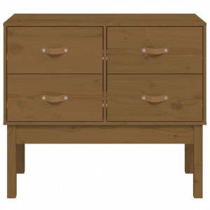 Dulap consolă, maro miere, 90x40x78 cm, lemn masiv de pin - V821742V - Img 3