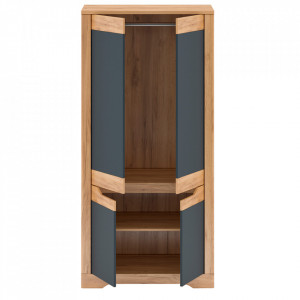 Dulap cu spaţiu pt. umeraşe, gri craft auriu și gri grafit - TP264053 - Img 3