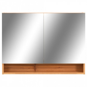 Dulap de baie cu oglinda si LED-uri, stejar 80 x 15 x 60 cm MDF - V323606V - Img 4