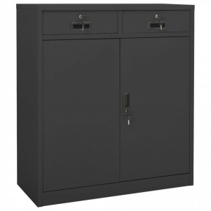 Dulap de birou, antracit, 90x40x102 cm, oțel - V336412V - Img 2