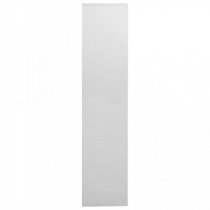 Dulap de birou gri deschis 90x40x180 cm oțel/sticlă securizată - V335939V - Img 4