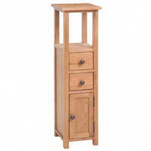 Dulap de colt, 26 x 26 x 94 cm, lemn masiv de stejar - V243931V