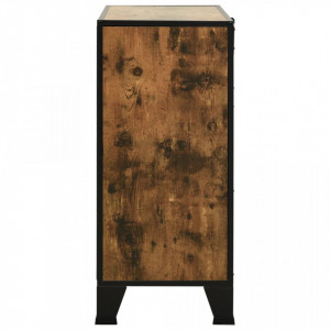 Dulap de depozitare ,maro rustic,72x36x82cm,metal și MDF - V335911V - Img 4