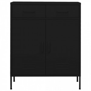 Dulap de depozitare, negru, 80x35x101,5 cm, oțel - V336160V