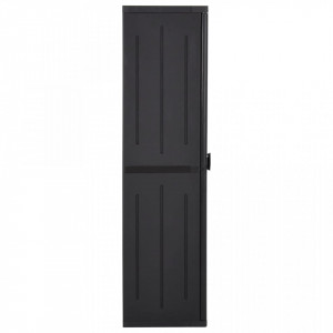 Dulap de depozitare pentru grădină negru 65x45x172 cm PP ratan - V151237V - Img 3