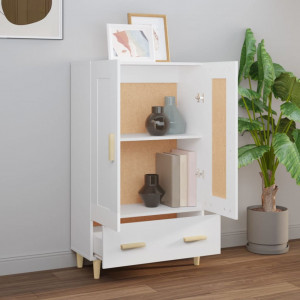Dulap înalt, alb, 70x31x115 cm, lemn compozit - V812564V - Img 3