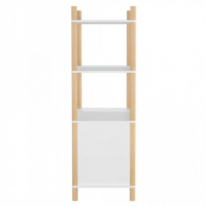 Dulap înalt, alb, 80x40x121, cm lemn prelucrat - V345699V - Img 4