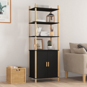 Dulap înalt, negru, 60x40x173 cm, lemn prelucrat - V345697V - Img 2