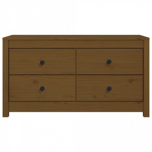 Dulap lateral, maro miere, 100x40x54 cm, lemn masiv de pin - V821777V - Img 4