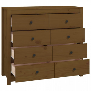 Dulap lateral, maro miere, 100x40x90 cm, lemn masiv de pin - V821772V - Img 3